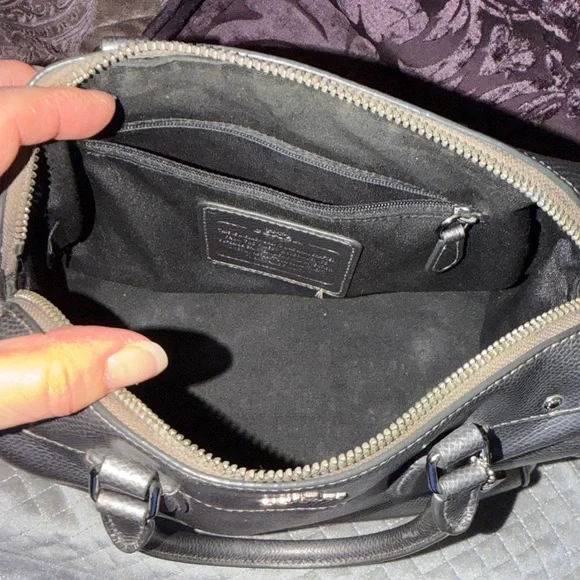 Coach Metallic Silver Satchel Bag - Picture 9 of 9